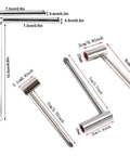 61 Piece Guitar Repair Tool Kit With Ruler Gauge And Hex Wrenches featuring various sized wrenches and measurement details