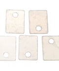 Five natural transparent mica insulator sheets with holes, 18mm x 13mm x 0.12mm, for TO-220, high voltage heat resistant material.