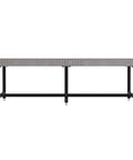 Badass Heavy Duty Welding Fixture Table With Laser Etched Two Inch Grid And Sixteen Millimeter Clamp Holes Precision Leveling Feet ten by five foot steel workbench made in USA, front view.