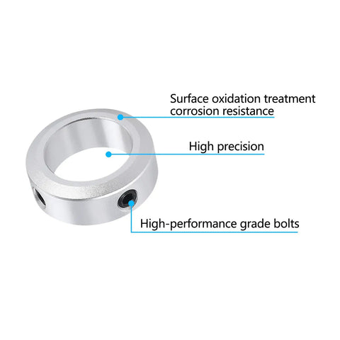 4 Pack Aluminum Alloy Shaft Collars With 6mm Bore, Screw Style, 12mm OD, showing corrosion resistance and high-performance bolts