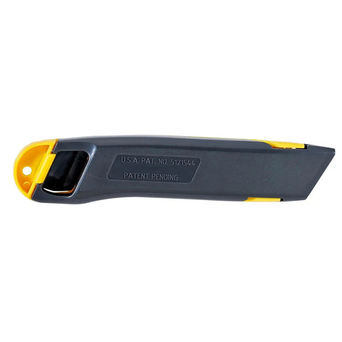 Light Duty Utility Knife With Retractable Blade Yellow Built For Quick Easy Cuts Includes Five Heavy Duty Blades And Patented Snap Closure