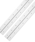 18 Inch Stainless Steel Piano Hinge Set, 2 Pack Continuous Hinge For Cabinets And Doors, Heavy Duty 304 Stainless With Zinc Coated Finish, Rustproof Silver, Built To Last D I Y Project Hardware, two hinges shown