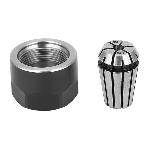 Premium ER11 Collet Chuck With Strong Spring Steel Design For Heavy Duty Drilling And Boring Featuring 6mm And 3.175mm Clamping Nuts, showcasing nuts.