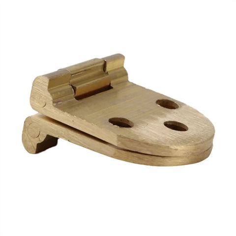 Dual Set Semi-Circular Folding Table Hinges With 180 Degree Rotation for cabinets and countertops, copper alloy, close-up view