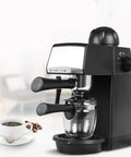 Compact Home Espresso Machine With 5 Bar Pump And Steam Milk Frother Semi Automatic Delivers Rich Crema And Silky Coffee At Home