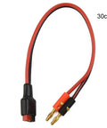 Beefy 30A SB To 4mm Banana Cable Adapter With 12AWG Pure Copper Wire For RC LiPo Battery Charging Station, 30cm length