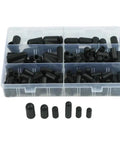 160 Piece Rubber Carburetor Vacuum Cap Kit With Varied Sizes For Intake Ports in transparent plastic box