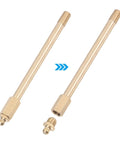 Brass Straight Grease Fitting Set With G1 8 Thread, 160mm Length, Hydraulic Lubrication Fittings shown in parts