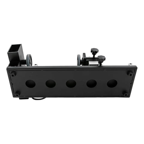 Dead Nuts Accurate Laser Rotary Axis Holder With Butter Smooth Two Phase Stepper Motor For Engraving Round Cups Bottles And Cylindrical Shapes Rust Resistant Steel Job top view showing precision design and mounting features.