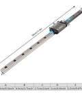 300mm Mini Linear Rail And Sliding Guide For 3D Printer And CNC Machine, built tough with measurement details.