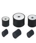 Rock Solid Rubber Vibration Isolators And Shock Absorbing Mounts That Crush Engine Rattling Features M10 Female Thread Bobbin Damper Stud With A Hella Sturdy 50X50mm Base, showcasing various rubber mounts.