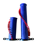 Replacement Brush Roll Bar With Long Tab For DC65 UP13 UP66 Animal 967040-01 Vacuum Cleaner Part No Fuss Easy Install Durable Bristle Design OEM Style Fit Works With High Suction Dyson Vacuums, showing two blue brush rolls with red bristles.