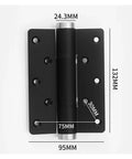 Two Pack Soft Closing Door Hinge With Automatic 90 Degree Positioning And Hydraulic Closer 5 Inch Adjustable Silver
