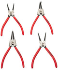 Heavy Duty Snap Ring Plier Set Four Piece Stainless Steel Includes 45 Degree Internal And External Pliers And Straight Internal And External Pliers For Easy Circlip Removal And Installation