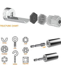 Universal Socket Wrench Head Set Two Piece Drill Adapter Kit 7mm To 19mm Nut Driver diagram and adapter components