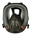 Front view of Reusable Full Face Mask Respirator For Vapors And Particles Grey Medium Size With Durable Exhalation Port