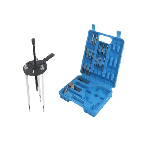 Bearing Puller Set With Curved Hook And Red Steel Collet For Automotive Repair Pro Grade Heavy Duty Inner Bearing Removal Tool Kit