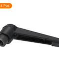 Pro Grade M8 Adjustable Knobs 4 Pack Quick Release Push Button Ratcheting Levers Heavy Duty Alloy Steel Clamping Handle in black