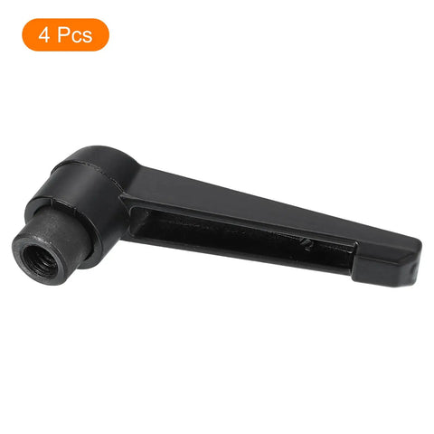Pro Grade M8 Adjustable Knobs 4 Pack Quick Release Push Button Ratcheting Levers Heavy Duty Alloy Steel Clamping Handle in black