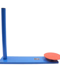 Heavy Duty Manual Pallet Wrapper With Cushioned Grip And Smooth 360 Degree Turntable Stretch Film Dispenser in blue.