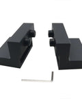 Flat Rail Roller Stop For Sliding Barn Doors In Aluminium Alloy Black Finish 1 Set Includes 2 Plugs With Allen Screws And Small Wrench