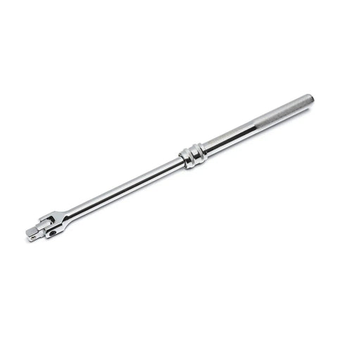 Extendable Half Inch Drive Flex Breaker Bar With Ball Detent For Secure Socket Retention Extends From 18 To 24 Inches Pro Grade Heavy Duty Tool