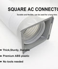 Five Point Nine Inch Portable Air Conditioner Exhaust Hose Coupler Window Adapter AC Connector Easy Fit for square port