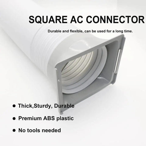 Five Point Nine Inch Portable Air Conditioner Exhaust Hose Coupler Window Adapter AC Connector Easy Fit for square port