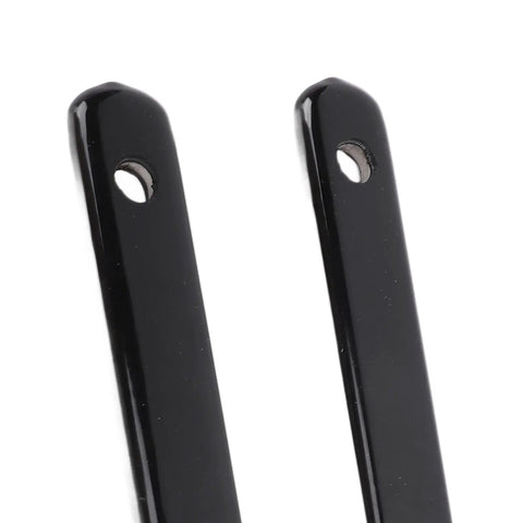 Close-up of black steel handles from 2 Pack Paver Puller Tool With Micro Teeth Joint Scraper And Gripper Slots For Lifting And Removing Pavers