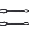 Double End Self Tightening Wrench Set For 8 To 22mm 2 Piece Handy Tool Kit shown with black durable finish and dual-head design.