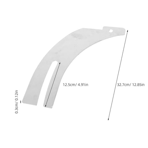 Rock Solid Table Saw Riving Knife Metal Splitter Guard for Woodworking, 12.5cm wide, 32.7cm long, precision fit for kickback prevention.