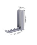 Slick Foldable Wall Hooks Self Adhesive Space Savers For Hats Bathrobes Coats Heavy Duty Peel Stick Easy Install Room Favorites Clutch For Tight Living Spaces, gray plastic, 3.6 in x 3.7 in.