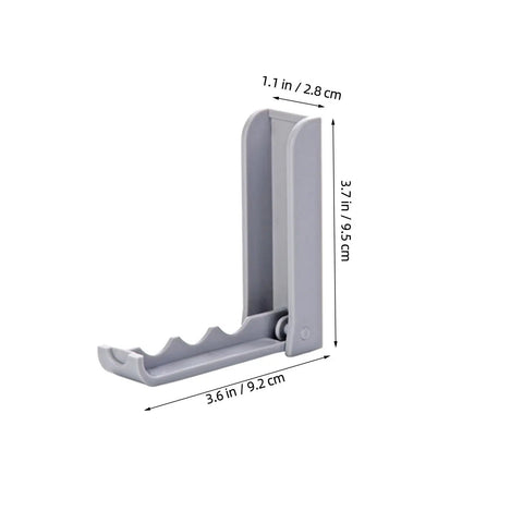 Slick Foldable Wall Hooks Self Adhesive Space Savers For Hats Bathrobes Coats Heavy Duty Peel Stick Easy Install Room Favorites Clutch For Tight Living Spaces, gray plastic, 3.6 in x 3.7 in.