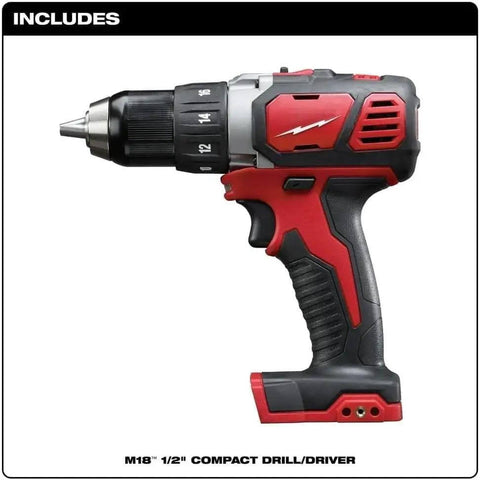 Badass M18 Compact 1/2 Inch Drill Driver With 500 Inch Pounds Of Torque, showcasing the grip and chuck design for solid wood installations.