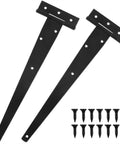Badass Heavy Duty Two Pack Rust Resistant Steel T Hinges For Sturdy Barn Gates And Backyard Sheds Comes With Fast Mount Screws.
