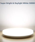 Illuminated 11 Inch Flush Mount LED Ceiling Light 24W 2400 Lumen Not Dimmable Waterproof IP54 Daylight White 5000K for kitchens and bathrooms