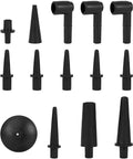 23 Piece Brake Bleeding Kit With Handheld Vacuum Pump Tester For Car Brake System Maintenance Red Includes Bleed Adapters And Master Cylinder Fittings For Quick Fluid Flush DIY Friendly, black rubber adapters