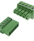 5-Pin 300V 8A KF2EDGK Pluggable Screw Terminal Block Connector, 3.5mm Pitch, green, screw terminal view and side view