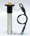 Badass Marine Grade Stainless Steel Ball Lock Quick Release Pin With Smooth Button Push, 10mm shaft, 75mm length.