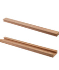 Top Notch Wooden Drawer Slides 14 Inch Center Track Set Of 4 - Heavy duty wooden glides with T-design groove for smooth cabinet use.