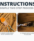Heavy Duty Presslok Connectors And Splice Terminals 5000 Pack Solvent Resistant Wire Crimps shown in assembly instructions image.