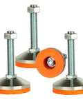 Beefy Heavy Duty Leveling Feet 3300 Lb Capacity With M18 Thread 3.15 Inch Base Diameter 5.12 Inch Total Height 4 Pack