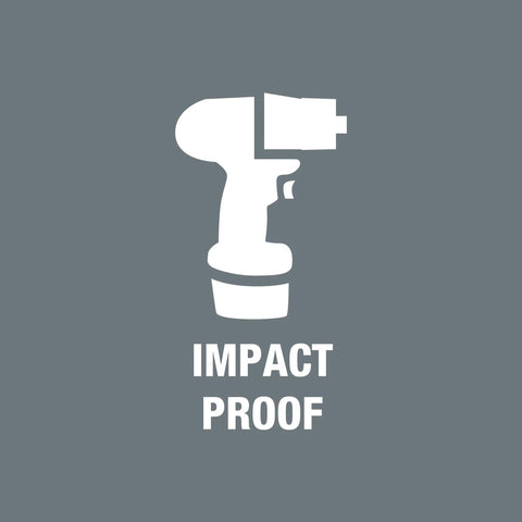 Impact proof icon representing Bit-Check 30 Impaktor 1 30-Piece Bit Set for Impact Drivers With Upright Stand Tough Impaktor Technology.