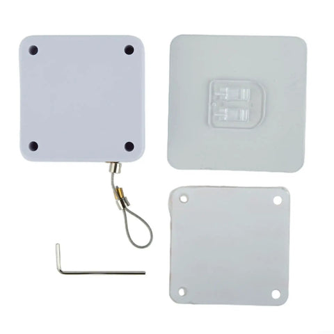 Punch-Free No-Drill Automatic Sliding Door Closer 1200G with Quiet Auto Return, white components, setup tools visible