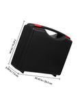 Badass Low Profile Plastic Toolbox With Tight Fitting Lid And Ergonomic Handle For All Your Bolts and Art Pieces, showing dimensions 10.41x2.99x7.6 inches.
