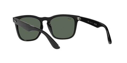 Steve Low Bridge Fit Square Sunglasses For Unisex Black And Dark Green Nylon Frame With 54mm Lenses RB4487F Tri Layer Technology