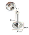 4 Pack Adjustable Furniture Feet For Machinery Leveling With Swivel Levelers Heavy Duty Carbon Steel Anti Corrosion Capable Of Load Up To 3 To 3.5 Tons Easy To Install And Adjust For Tables Chairs Shelves Workbenches And Industrial Equipment, M20 x 200mm, 100mm base
