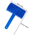 Professional Rubber Wood Graining Roller for achieving a true knockout wood grain look on drywalls, blue rubber construction, ergonomic handle.