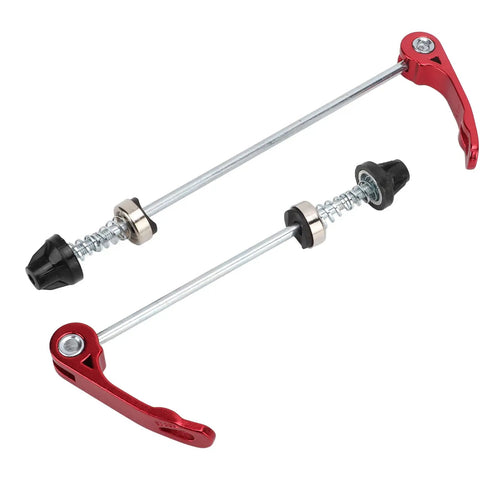No Tool Quick Release Wheel Skewers For Front And Rear Bikes High Temperature Wear Resistant Alloy Levers Easy Install Red