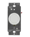 Rotary Ceiling Fan Wall Switch With No Pull Chain, 4 Speed Control, silver plate and ivory knob, front view